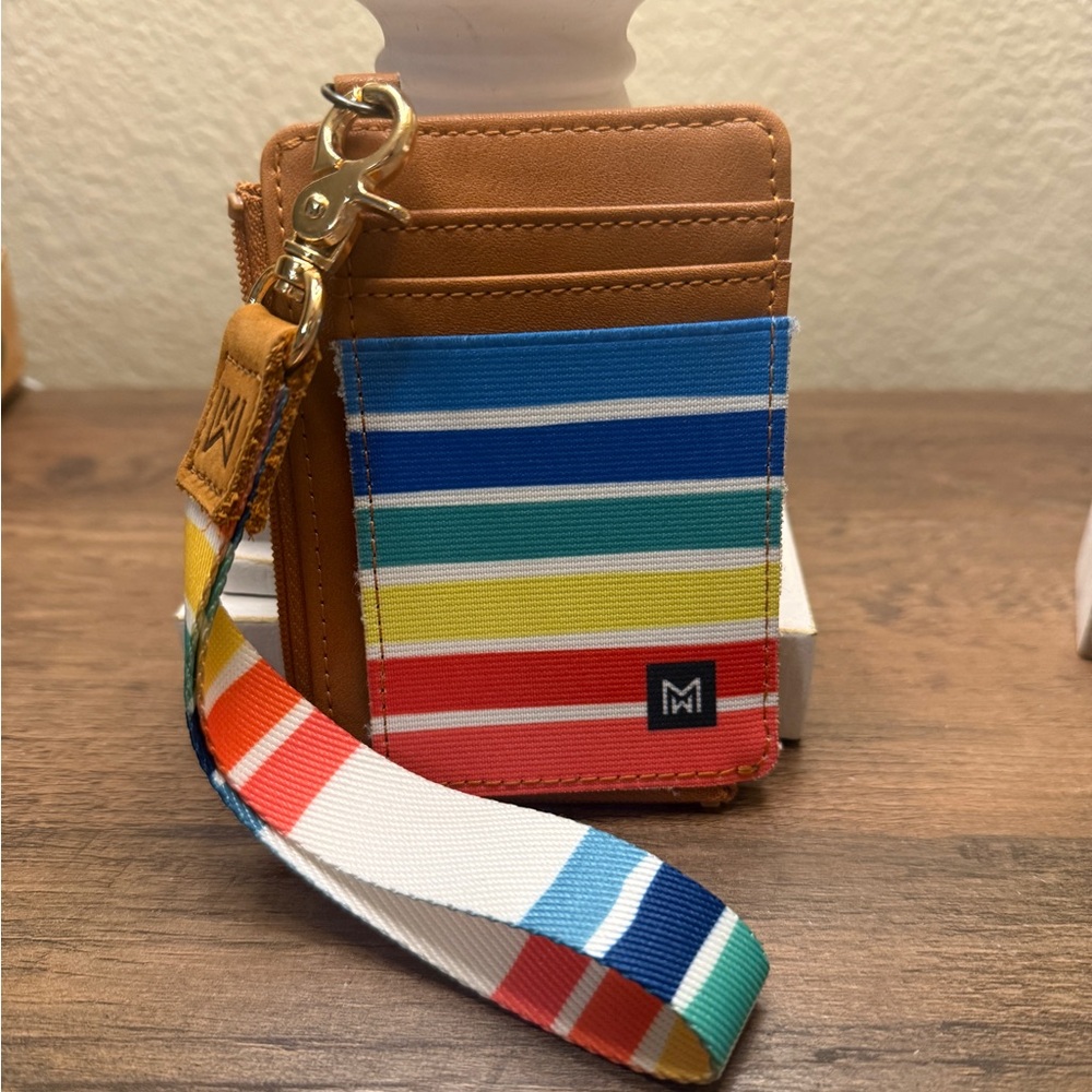 Striped Card Holder with Wrist Strap
